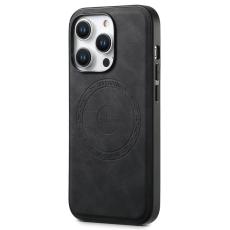 DENIOR - DENIOR A11 iPhone 15 Pro Fodral Läderbelagt TPU+PC Svart