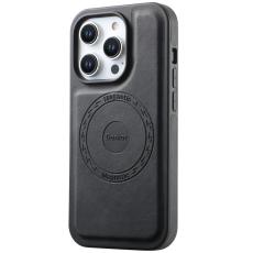 DENIOR - DENIOR iPhone 15 Pro Fodral Läder + PC + TPU - Svart