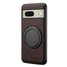 DENIOR - DENIOR Google Pixel 8 Magnetfodral med kickstand Läder PC TPU - Brun
