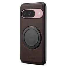DENIOR - DENIOR Pixel 9 / Pixel 9 Pro Magnetfodral Läder PC TPU - Brun