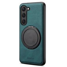 DENIOR - DENIOR Galaxy S23 Magnetiskt Fodral med Ställ i Läder TPU - Blå