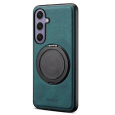 DENIOR - DENIOR Galaxy S24 Plus Magnetiskt Fodral Läder PC TPU Blå