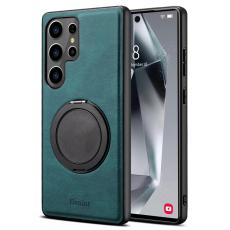 DENIOR - DENIOR Galaxy S24 Ultra Magnetiskt Fodral Läder PC TPU Blå