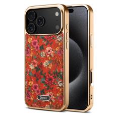 DENIOR - DENIOR A24 iPhone 17 Pro Max Fodral Äkta läder PC TPU Röd