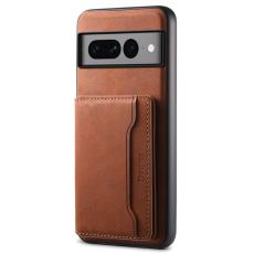 DENIOR - DENIOR D13 Google Pixel 7 Pro Fodral Äkta läder Ställ - Brun