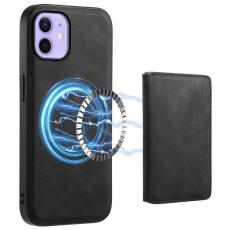 DENIOR - DENIOR D13 iPhone 12 / 12 Pro Fodral Vintage PU Läder Svart