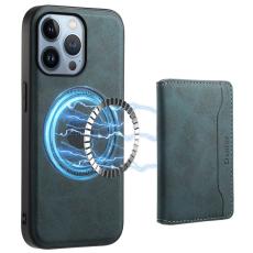 DENIOR - DENIOR D13 iPhone 13 Pro Fodral Äkta Läder med Kortfack - Blå