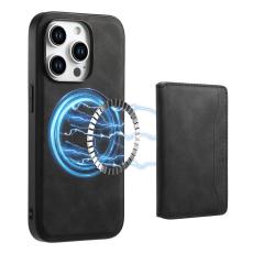 DENIOR - DENIOR D13 iPhone 15 Pro Skal Läder+TPU+PC Svart