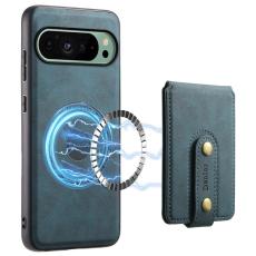 DENIOR - DENIOR D14 Google Pixel 9/9 Pro Fodral Äkta läder Blå