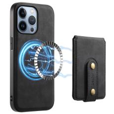 DENIOR - DENIOR D14 iPhone 13 Pro Fodral Äkta läder Kickstand Svart