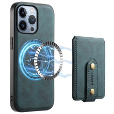 DENIOR - DENIOR D14 iPhone 13 Pro Fodral Äkta läder Kickstand Blå