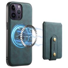 DENIOR - DENIOR D14 iPhone 14 Pro Max Skal Magnetiskt Läder - Blå