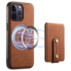 DENIOR - DENIOR D14 iPhone 14 Pro Max Skal Magnetiskt Läder - Brun