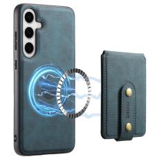 DENIOR - DENIOR D14 Samsung Galaxy S24 Plus Fodral Äkta läder Blå