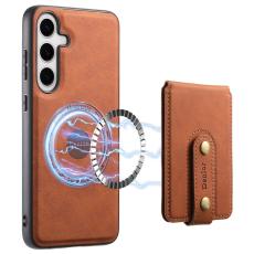 DENIOR - DENIOR D14 Samsung Galaxy S24 Plus Fodral Äkta läder Brun