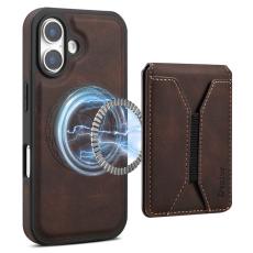 DENIOR - DENIOR D17 iPhone 16 Plus Fodral i äkta läder - Brun