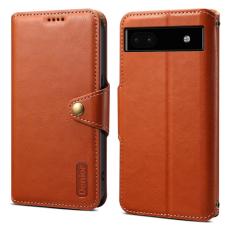 DENIOR - DENIOR Google Pixel 6a Plånboksfodral Äkta Läder - Brun