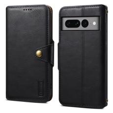 DENIOR - DENIOR Google Pixel 7 Pro 5G Stöttåligt Fodral Läder - Svart