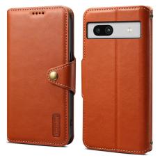 DENIOR - DENIOR Google Pixel 7a Stöttåligt Fodral Äkta Läder - Brun