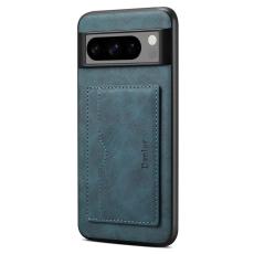 DENIOR - DENIOR Google Pixel 8 Pro Fodral Läder+TPU+PC Ställ - Blå
