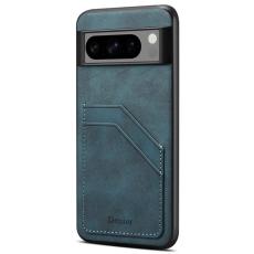 DENIOR - DENIOR Google Pixel 8 Pro Fodral Äkta läder Retro Blå