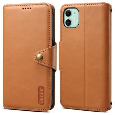 DENIOR - DENIOR iPhone 11 Fodral Äkta Läder Stötbeständig - Khaki