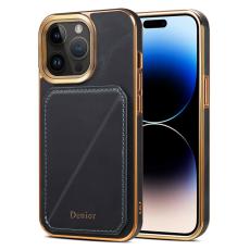 DENIOR - DENIOR iPhone 14 Pro Max Fodral Äkta Läder + TPU + PC - Blå