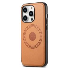 DENIOR - DENIOR iPhone 15 Pro Max Skal PU-läder Coated TPU+PC - Khaki