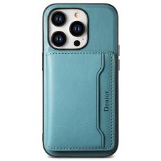 DENIOR - DENIOR iPhone 15 Pro Max Fodral Äkta läder MagSafe Blå