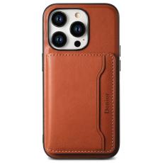 DENIOR - DENIOR iPhone 15 Pro Max Fodral Äkta läder MagSafe Brun