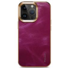DENIOR - DENIOR iPhone 16 Pro Max Fodral Äkta Läder Vaxad - Lila