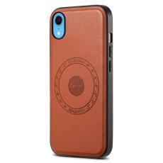 DENIOR - DENIOR iPhone XR Fodral PU-läder Magsafe-kompatibel - Brun