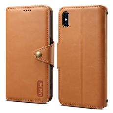 DENIOR - DENIOR iPhone XS Max Fodral Plånbok Läder Skydd - Khaki