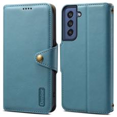 DENIOR - DENIOR Samsung Galaxy S21 FE 5G Fodral Läder Flip Cover Blå