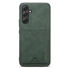 DENIOR - DENIOR Samsung Galaxy S23 FE Fodral Kortfodral Äkta Läder Grön