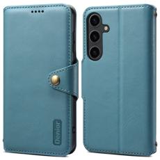 DENIOR - DENIOR Samsung Galaxy S24 Plus Fodral Äkta Läder Blå