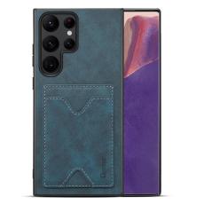 DENIOR - DENIOR Samsung Galaxy S24 Ultra Skal Läder + TPU - Blå