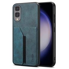 DENIOR - DENIOR Samsung Galaxy S25 Edge Fodral Elastisk Kortficka PU Läder Blå