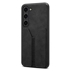 DENIOR - DENIOR Samsung Galaxy S25 Plus Fodral Kortfack PU Läder Svart