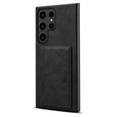 DENIOR - DENIOR Samsung Galaxy S25 Ultra Fodral Kortfack Retro Läder svart