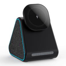 OEM - DM-23 15W Trådlös laddare med telefonställ och Bluetooth-högtalare