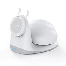 OEM - DUZZONA W26 15W Snigelformad Magnetisk Trådlös Laddare med Nattlampa - Vit