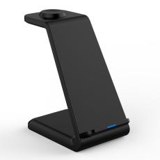 OEM - E8 3-i-1 15W Trådlös Laddare för Telefon, Klocka, Hörlurar - Svart