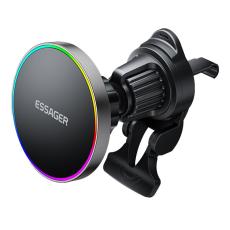 OEM - ESSAGER Bilventilationsmagnetisk trådlös laddare med RGB-belysning 15W