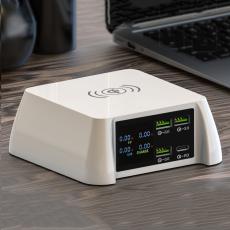 OEM - F96 100W USBx3+PD Multifunktionell Trådlös Laddare - EU Kontakt