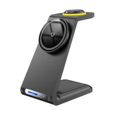 OEM - HT-546 15W Magnetisk Trådlös Laddare med Ställning och Nattlampa - Svart