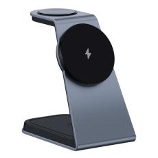 OEM - IFORCE T3 3-i-1 Magnetisk Trådlös Laddare 15W Snabbladdning - Grå