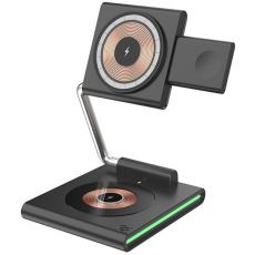 OEM - KTM8 3-i-1 Trådlös Laddningsställ för iPhone/iWatch/AirPods 15W Magnetisk