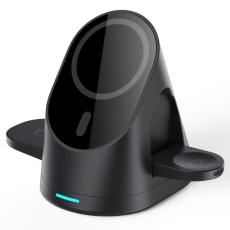 OEM - LFX-179 3-i-1 15W Trådlös Laddare Fällbar Snabbladdningsdocka Magnetisk - Svart