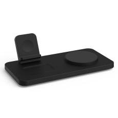 OEM - M17 3-i-1 15W magnetisk trådlös laddare för iPhone, iWatch, AirPods - Svart